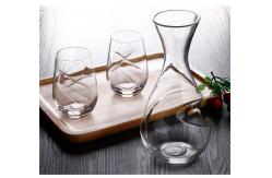 China High Purity Borosilicate Glass Decanter , Mouth Blown Single Glass Decanter supplier