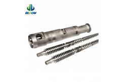 China Bimetallic Conical Twin Screw and Barrel For PVC WPC pipe and sheet supplier