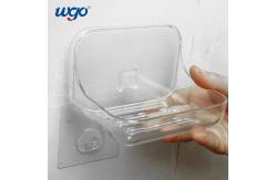 China 120mm Wide Clear Soap Hanging Holder With Strip Shape Leachate supplier