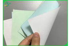 China 50gsm Blue Impression Carbonless NCR Paper Jumbo Roll for Invoice Printing supplier