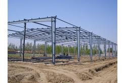 China Wide Span Steel Structure Warehouse Painted Galvanized Surface Treatment supplier
