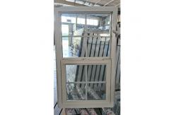 China Sash Vertical Fixed Impact Anthracite UPVC Windows 87mm supplier
