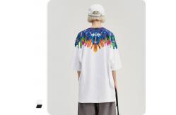 China Spring Summer Abstract Ice Bar Printing Blank T-Shirt Loose Casual 150 grams supplier