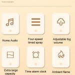 HOMEFISH 400ml Bluetooth Alarm Clock Aroma Diffuser Ultrasonic Smart Humidifier  DC 24V