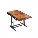 Metal Rack 5 Tier E1 MDF Mahogany Wooden Folding Dining Tables for sale