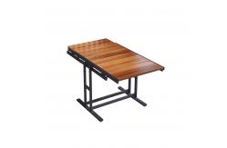 China Metal Rack 5 Tier E1 MDF Mahogany Wooden Folding Dining Tables supplier