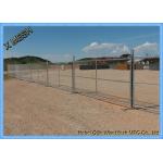 Galvanized Sturdy Temporary Mesh Fencing , Portable Chain Link Fence Steel Feet for sale