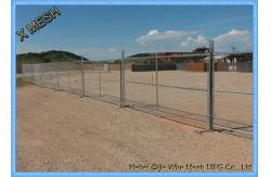 China Galvanized Sturdy Temporary Mesh Fencing , Portable Chain Link Fence Steel Feet supplier