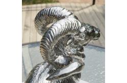 China Small Sheep Garden Statue , Outdoor Metal Sheep Sculpture With Surface Electrolysis supplier