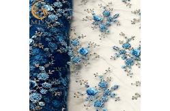 China 20％ Polyester Guipure Lace Fabric / Embroidered Mesh Lace 3D Applique supplier