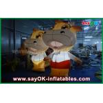 Custom Animal Oxford Cloth Inflatable Cartoon Cattle Cow With LED Lighting
