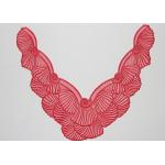 Vintage Scalloped Edge Lace / Applique Embroidered Mesh Lace Trim For V Neckline OEM for sale