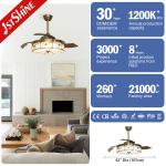 42 Smart LED Ceiling Fan with Invisible Bladeless Design and Cooling Air Function
