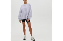 China Autumn Oversized Pullover Women'S Wool Blank O Neck Sweatshirts supplier