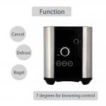 Electric 120V Black Stainless Toaster 2 Slice Wide Slot 1000W for sale