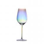 Electroplated Rainbow Wine Glass , Transparent Burgundy Wine Glass Decanter Set for sale
