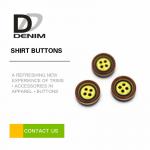 Yellow Pearl Dress Shirt Buttons , Commercial Four Hole Button In Bulk for sale