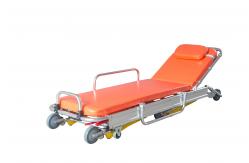 China Emergency Medical Loading Folding Ambulance Stretcher With Aluminum Alloy Railing supplier