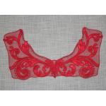 Gold Lurex Flocking Embroidered Lace Appliques For Clothing / Dress / Art Decorations for sale