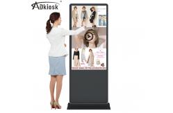 China 50Hz IR Interactive Touch Screen Kiosk Signage 43Inch Floor Standing supplier