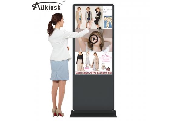 50Hz IR Interactive Touch Screen Kiosk Signage 43Inch Floor Standing