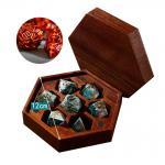 Handmade Durable Resin Polyhedral Dice Set Sturdy 7 Pcs Size 12cm for sale