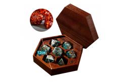 China Handmade Durable Resin Polyhedral Dice Set Sturdy 7 Pcs Size 12cm supplier