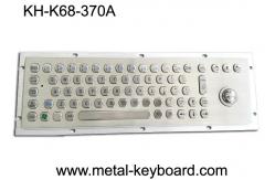 China 70 Keys Industrial Metal Computer Keyboard With Trackball / Stainless Steel Kiosk Keyboard supplier