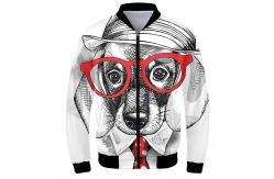 China QUICK DRY Varsity Mens Reflective Jacket 3D Print Clothes Long Sleeves supplier