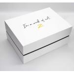 Popular Luxury Rigid Cardboard Packaging White Box Gift Box With Removable Lid