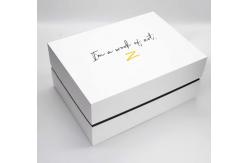 China Popular Luxury Rigid Cardboard Packaging White Box Gift Box With Removable Lid supplier