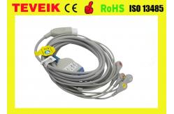 China Mindray BeneView T5 5 Leads  ECG Cable , Grey ECG  Lead Wires With Snap supplier