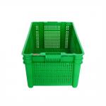 Vented Collapsible Plastic Storage Crate for Durable and Lightweight Storage