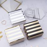 Golden Silver Striped Gift Packing Paper Sheets 85GSm 30 Sq Ft Wrapping Paper for sale