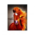 Running Black Horses Image 3D Lenticular Pictures For Advertisement