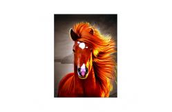 China Running Black Horses Image 3D Lenticular Pictures For Advertisement supplier