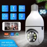 Portable 128GB Tuya Smart Life 2MP CCTV Camera 360 1080P 5G Security Guard Bulb Camera for sale