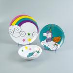 Kid Unicon Printed 12 Pcs 100% Melamine Dinnerware Set