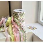 High Tenacity Fanhua Pink Green Series Ribbon Flower Bouquet Strap Baking DIY Festival Products Floral Materials Ribbon for sale