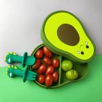 Customized Shape Food Grade Silicone Divided Plates For Babies for sale
