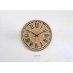 ZY19039 12 Hours Carved Round Wooden Clocks Wall Art Clock for sale