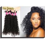 20 Inch 6A Virgin Brazilian Hair Deep Wave Style , Natural Brown / Black for sale