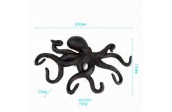 China Wall Mounted Creative Octopus Cast Iron Hat Hooks supplier