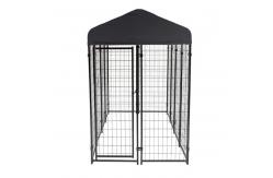 China 4x8x6 ft Outdoor Large Galvanized Welded Wire Dog Kennel With Cover supplier