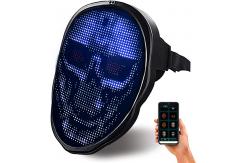 China Programmable LED Face Mask Electronic Changing Facial Cover With Bluetooth App supplier