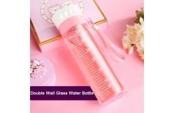 China High Borosilicate Glass Water Bottle With Scale BPA Free Heat Resistant supplier