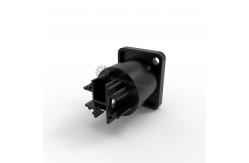 China Ip65 3 Pin Female Waterproof Power Connector Black Output Outdoor Powercon supplier