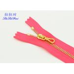 3# Good Quality Shiny Gold Closed End Metal Teeth Zipper With Custom Puller for sale