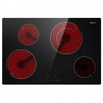 30 Inch Electric Cooktop 220-240V Built-In Ceramic Cooktop Stove Top 4 Burners 6900W for sale