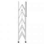 6-Tier Metal Stamped Perforate Bookcase Steel Slim Pantry Shelf Rack